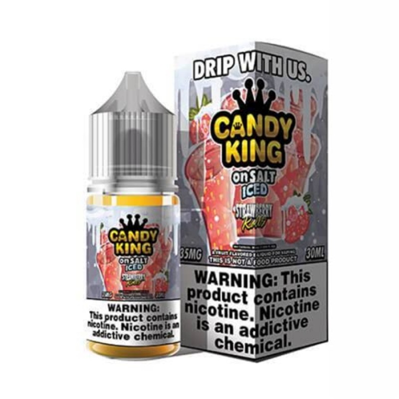 Candy King on Salt Iced Strawberry Rolls 30mL